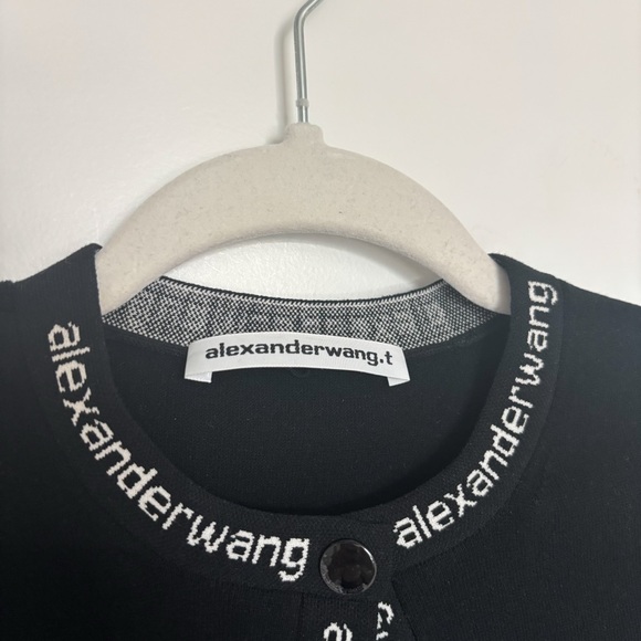 Alexander Wang Logo Cropped Cardigan - Picture 6 of 8